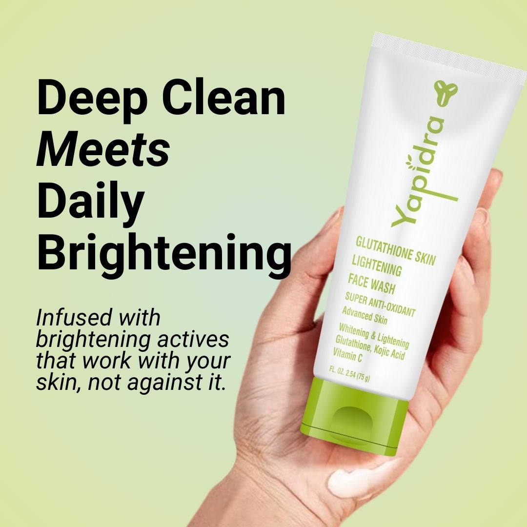 Yapidra Glutathione Face Wash – Skin Brightening with Kojic Acid & Vitamin C | 75g