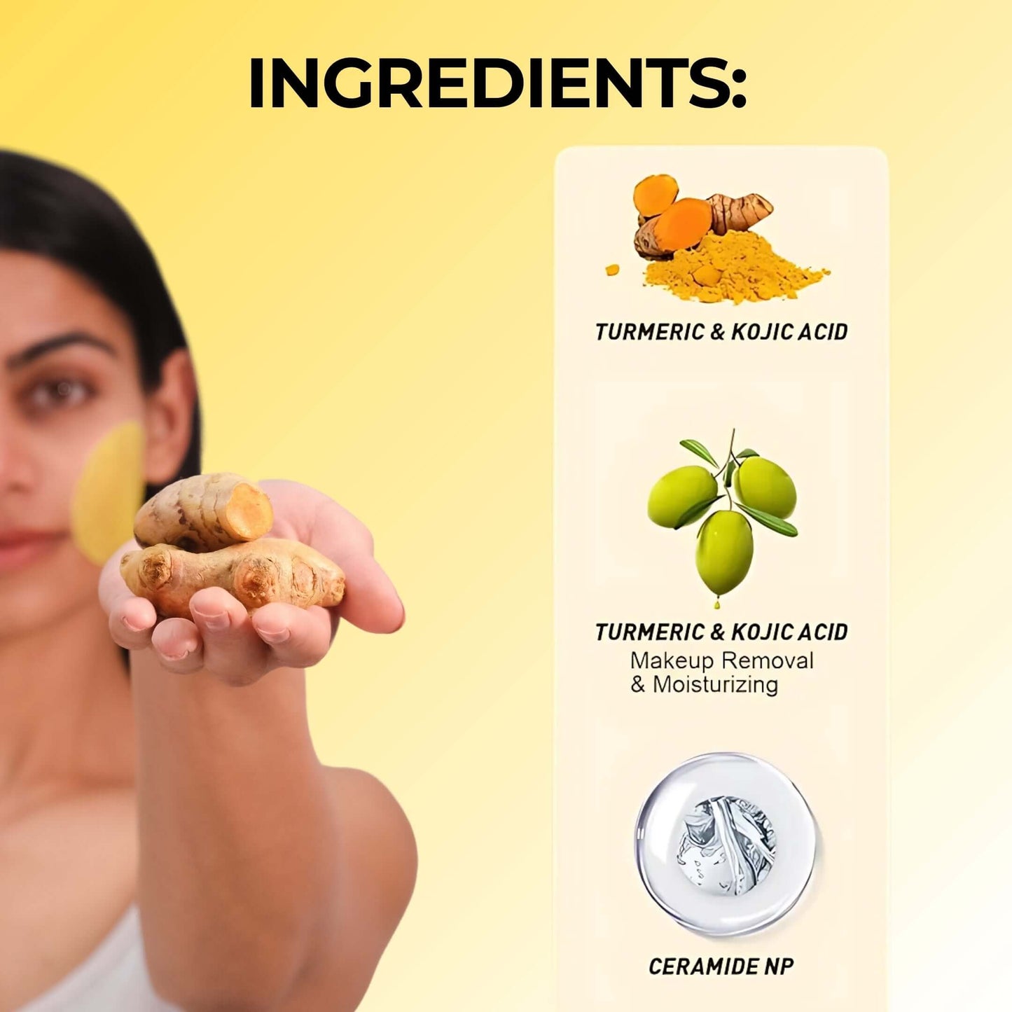 Yapidra Brightening Cleansing Pads with Kojic Acid & Turmeric – Fades Dark Spots