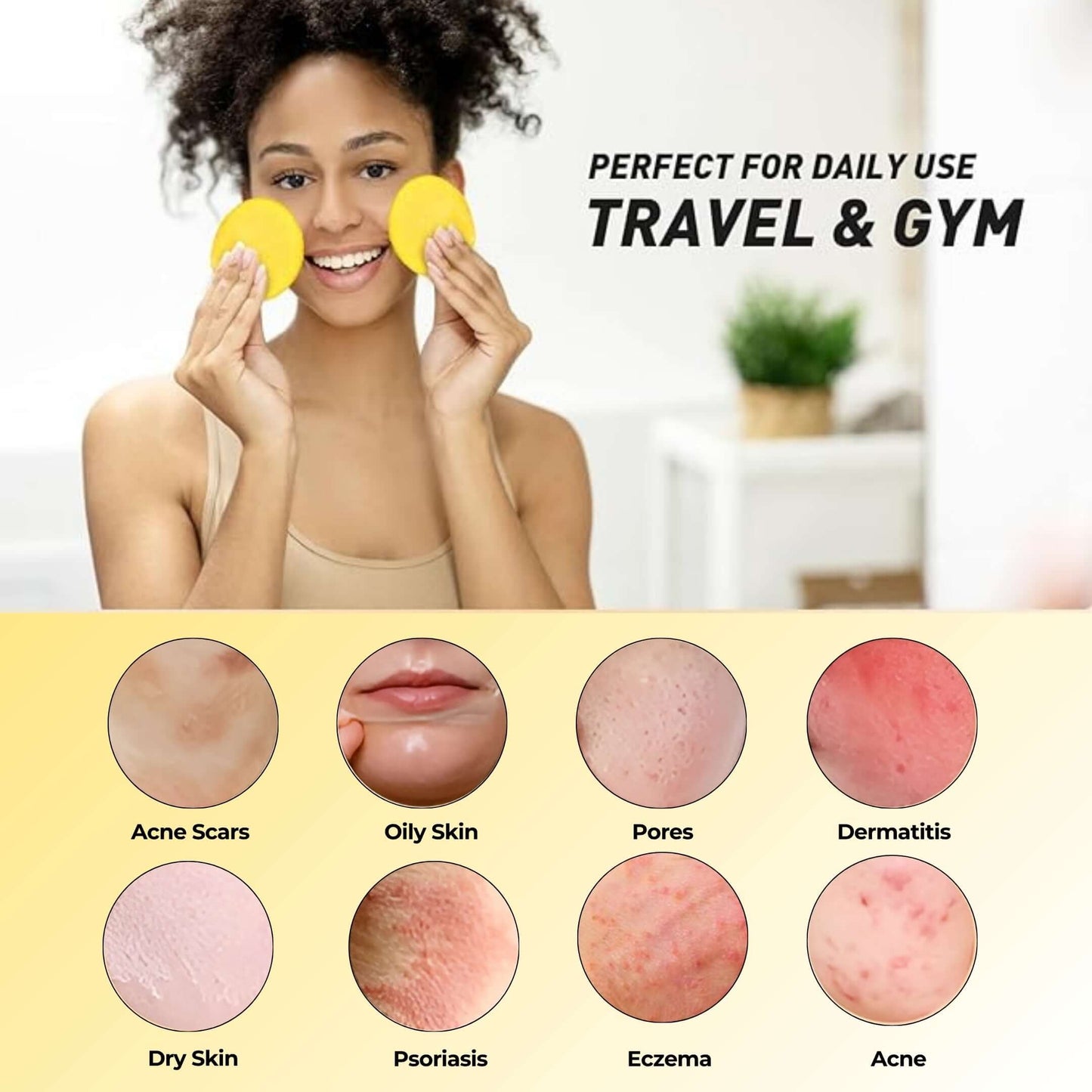 Yapidra Brightening Cleansing Pads with Kojic Acid & Turmeric – Fades Dark Spots