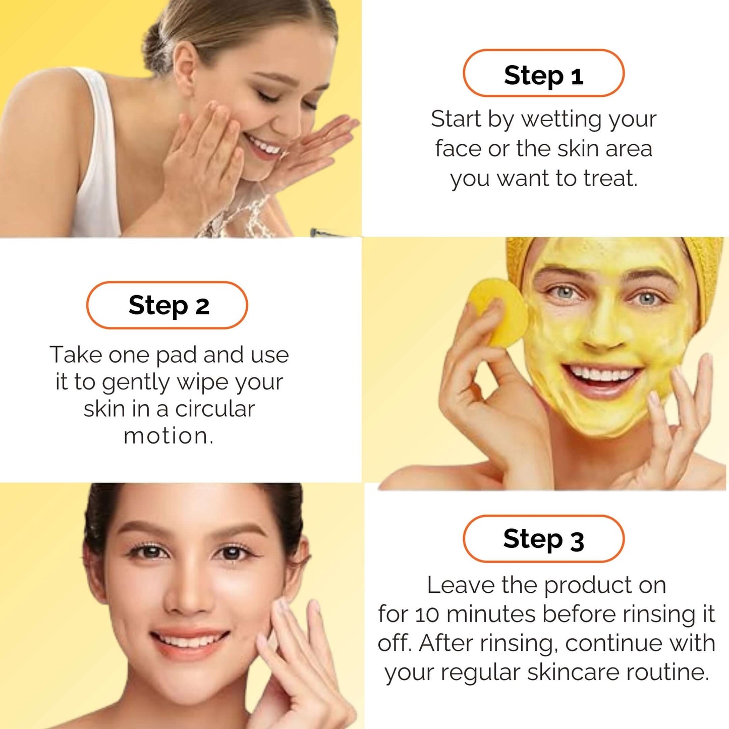 Yapidra Brightening Cleansing Pads with Kojic Acid & Turmeric – Fades Dark Spots