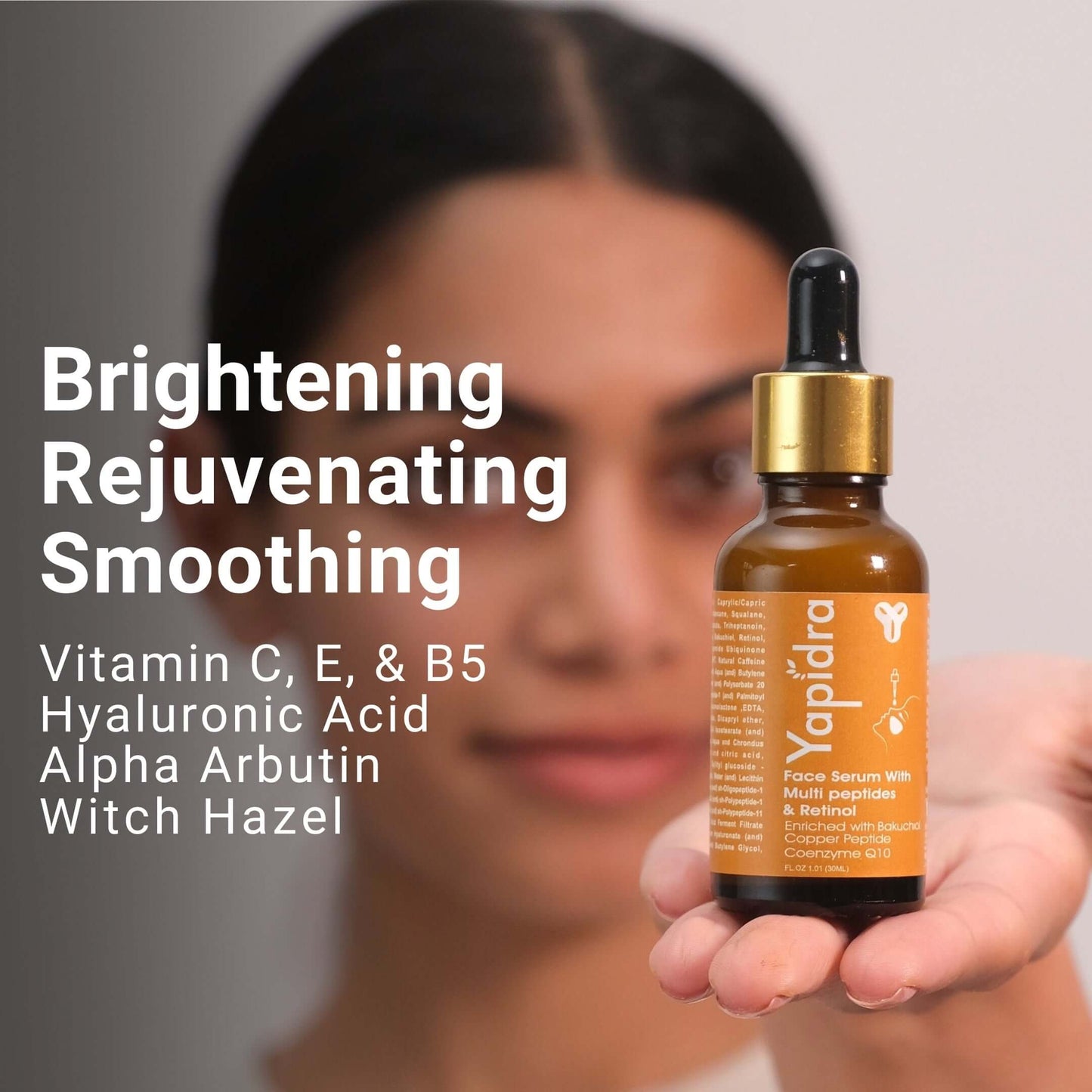 Yapidra Anti-Aging Face Serum with Multi-Peptides & Retinol – Firms & Smooths Skin