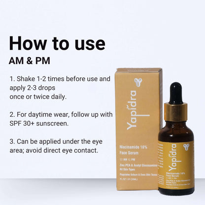 Yapidra Niacinamide Pore-Refining Serum – Controls Oil & Reduces Acne Scars