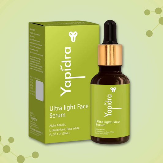 Yapidra Ultra Light Face Serum – Skin Brightening with Alpha Arbutin & Glutathione | 30ml