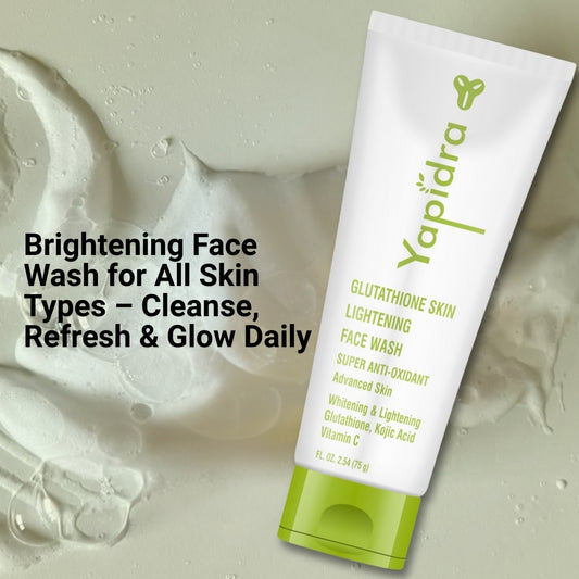 Yapidra Glutathione Face Wash – Skin Brightening with Kojic Acid & Vitamin C | 75g